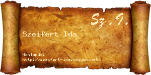 Szeifert Ida névjegykártya